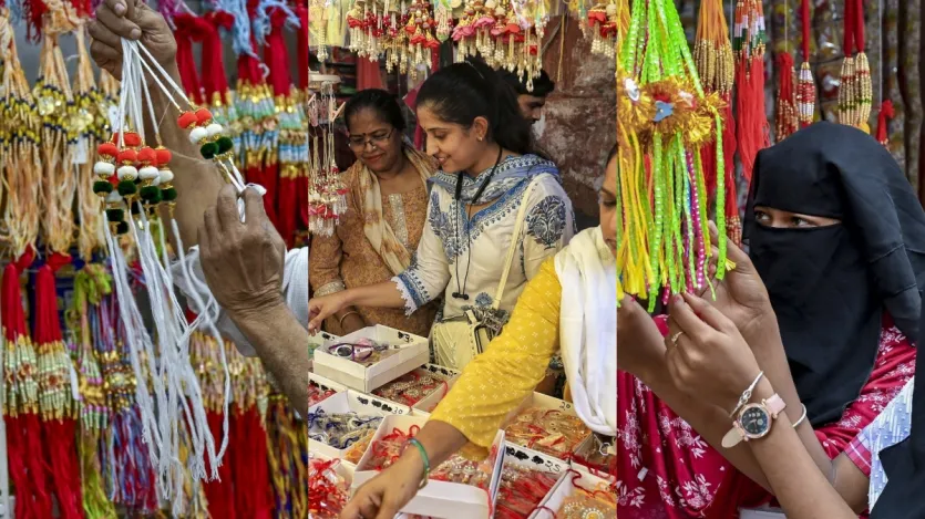 राखी का त्योहार, भाई-बहन का प्यार… तस्वीरों में देखें रक्षाबंधन के रंग