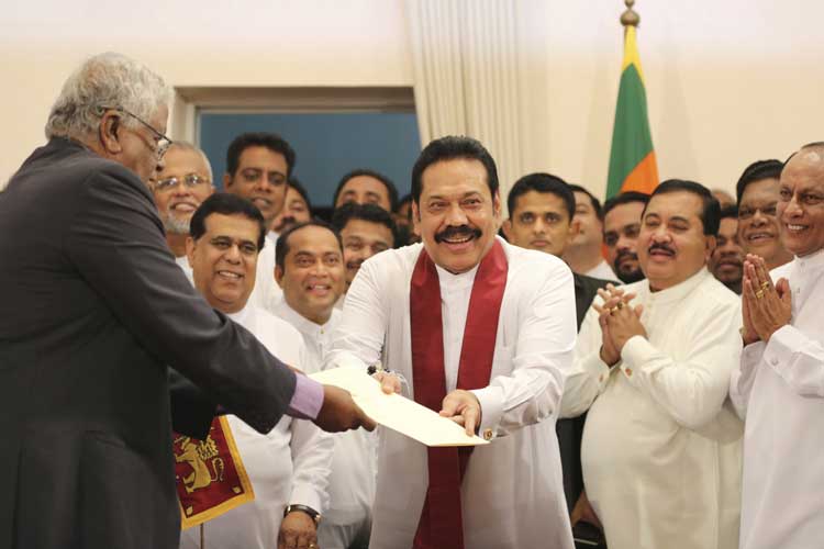 Sri Lanka's newly appointed prime minister Mahinda... Sri Lanka's newly appointed prime minister Mahinda...- India TV Hindi