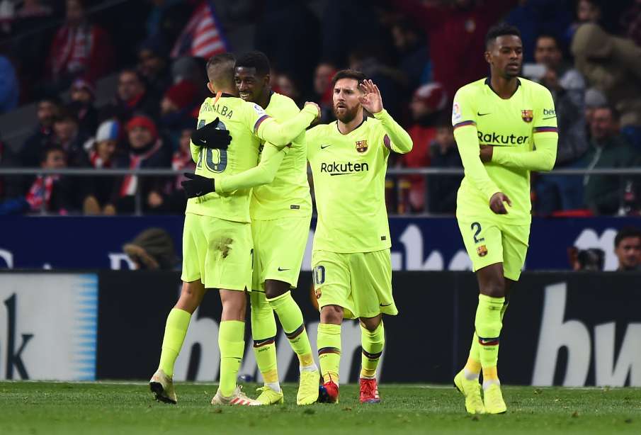 La Liga: डेम्बेले का लेट गोल, बार्सिलोना ने एटलेटिको मेड्रिड से खेला रोमांचक ड्रॉ La Liga: डेम्बेले का लेट गोल, बार्सिलोना ने एटलेटिको मेड्रिड से खेला रोमांचक ड्रॉ- India TV Hindi