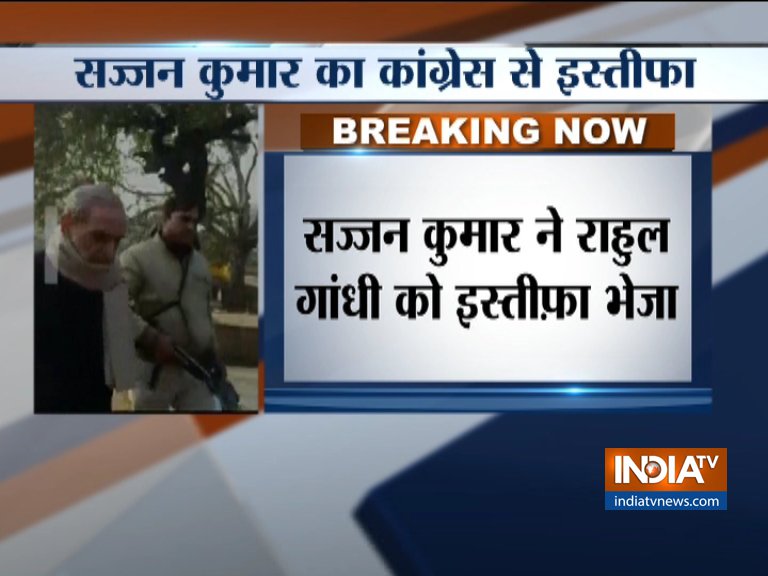 Sajjan Kumar resigns from Cong primary membership, writes to Rahul Sajjan Kumar resigns from Cong primary membership, writes to Rahul- India TV Hindi