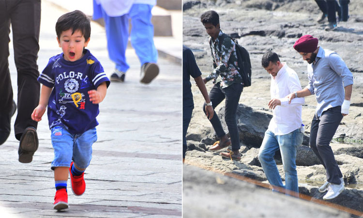 सैफ अली खान के साथ शूटिंग सेट पर पहूंचे तैमूर सैफ अली खान के साथ शूटिंग सेट पर पहूंचे तैमूर- India TV Hindi