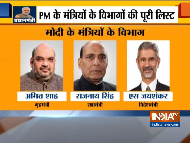 Ministries given to all ministers of Modi's Cabinet Ministries given to all ministers of Modi's Cabinet - India TV Hindi