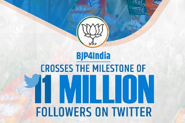 BJP crosses the milestone of 11 million followers on... BJP crosses the milestone of 11 million followers on...- India TV Hindi