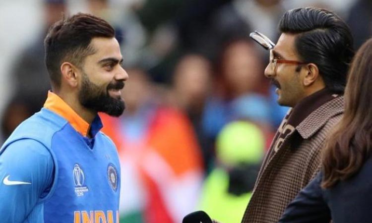 Ranveer Singh hugs Virat Kohli Ranveer Singh hugs Virat Kohli - India TV Hindi