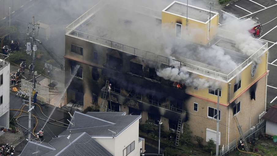 Japan fire: Arson attack on animation studio in Kyoto leaves several dead | AP Japan fire: Arson attack on animation studio in Kyoto leaves several dead | AP- India TV Hindi