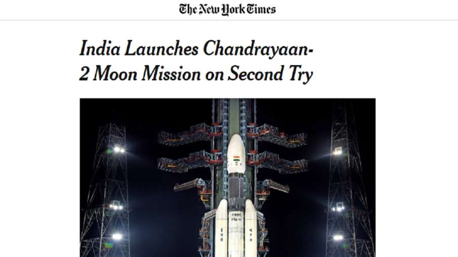 International Media coverage on Chandrayaan-2 Moon Mission International Media coverage on Chandrayaan-2 Moon Mission- India TV Hindi