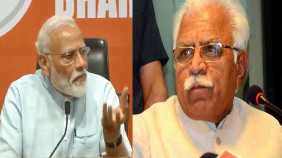 Narendra Modi and Manohar Lal Khattar Narendra Modi and Manohar Lal Khattar- India TV Hindi