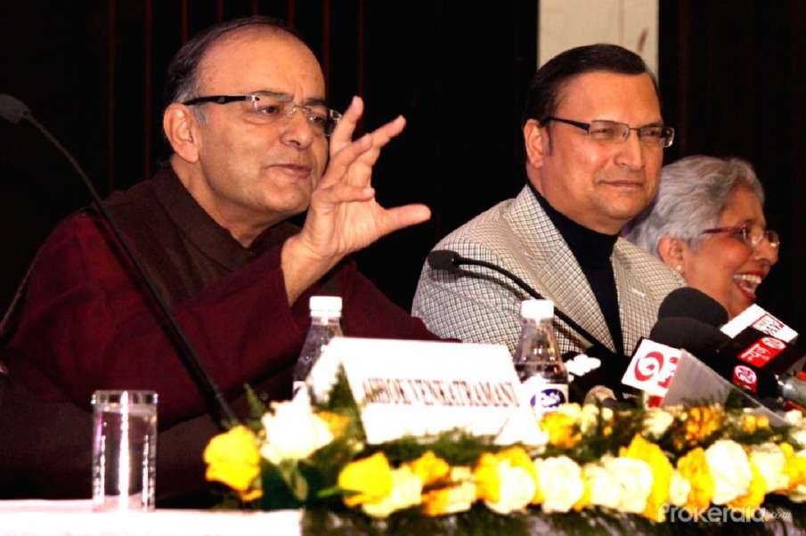 Rajat Sharma and Arun Jaitley Rajat Sharma and Arun Jaitley- India TV Hindi