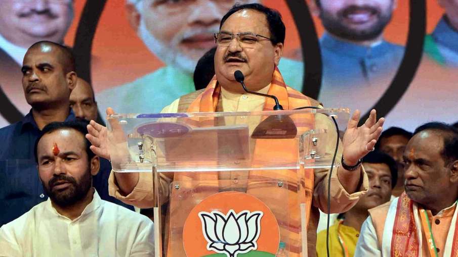 BJP Working President JP Nadda addressing at a public... BJP Working President JP Nadda addressing at a public...- India TV Hindi