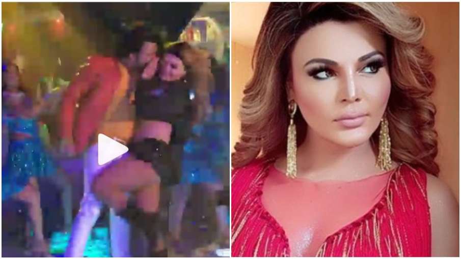 pawan singh rakhi sawant kiss viral video-भोजपुरी एक्टर पवन सिंह ने की