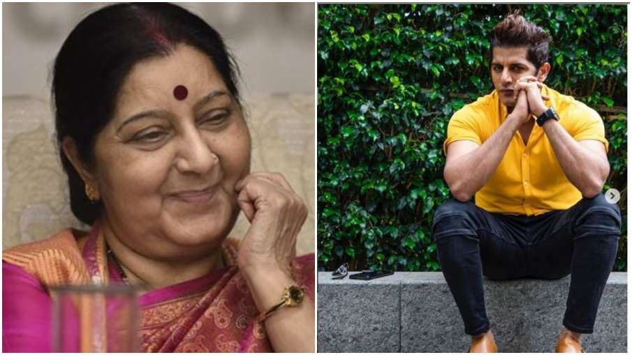 Sushma Swaraj and karanvir bohra Sushma Swaraj and karanvir bohra- India TV Hindi