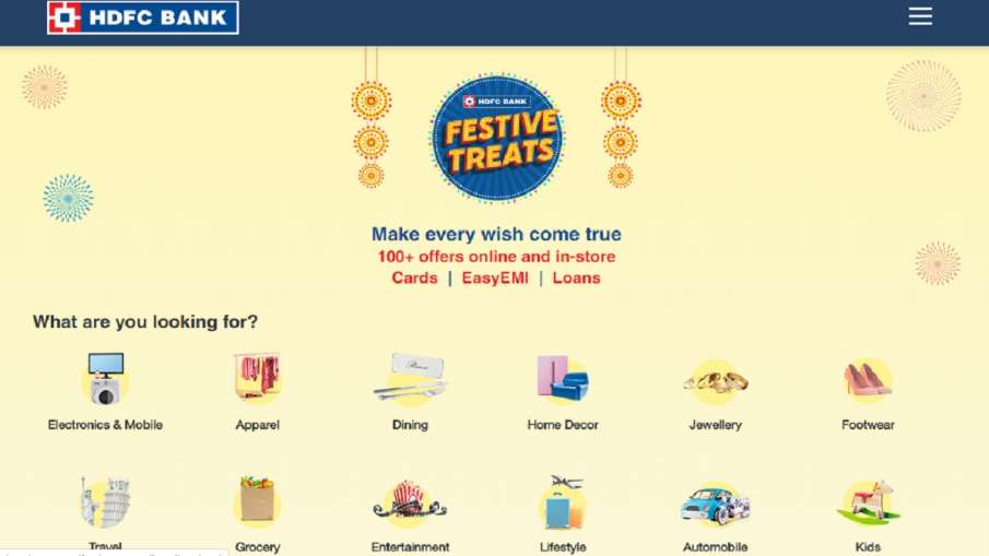 hdfc bank festive treats - India TV Paisa