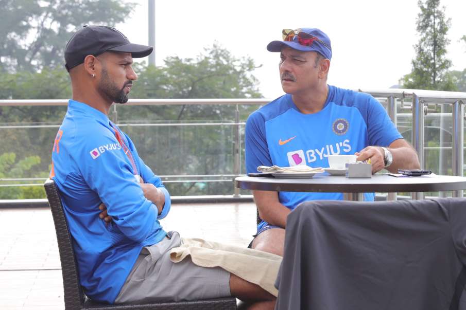 Shikhar Dhawan and Ravi Shastri Shikhar Dhawan and Ravi Shastri- India TV Hindi