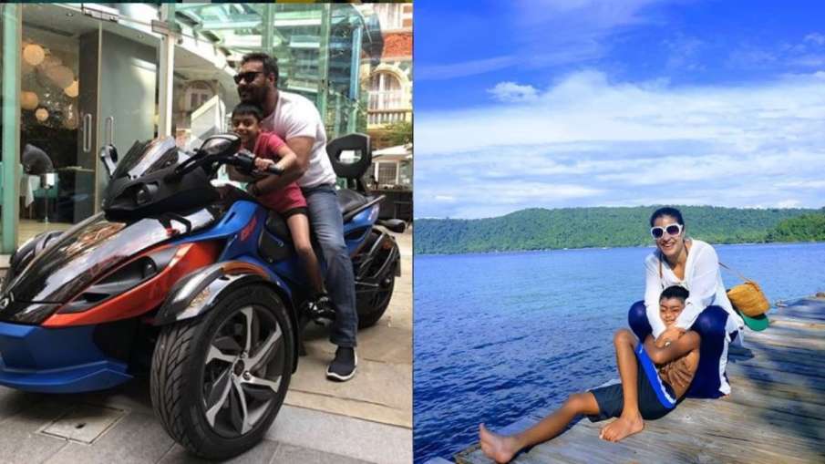 Ajay devgn and kajol post for son yug Ajay devgn and kajol post for son yug- India TV Hindi