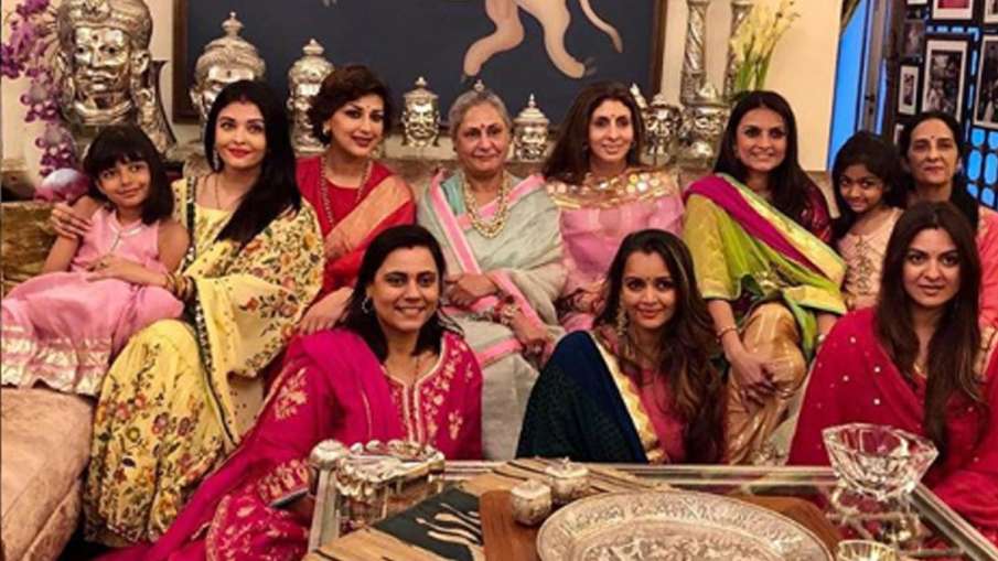 aishwarya rai bachchan jaya-bachchan and sonali bendre celebrate karva chauth see photos aishwarya rai bachchan jaya-bachchan and sonali bendre celebrate karva chauth see photos- India TV Hindi