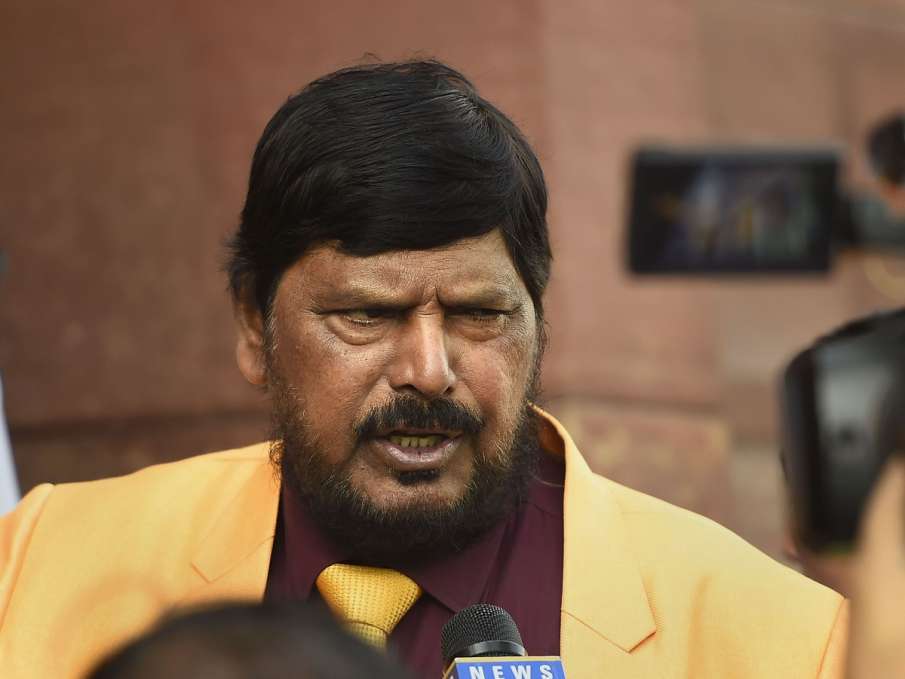 Union Minister Ramdas Athawale speaks to media on the... Union Minister Ramdas Athawale speaks to media on the...- India TV Hindi