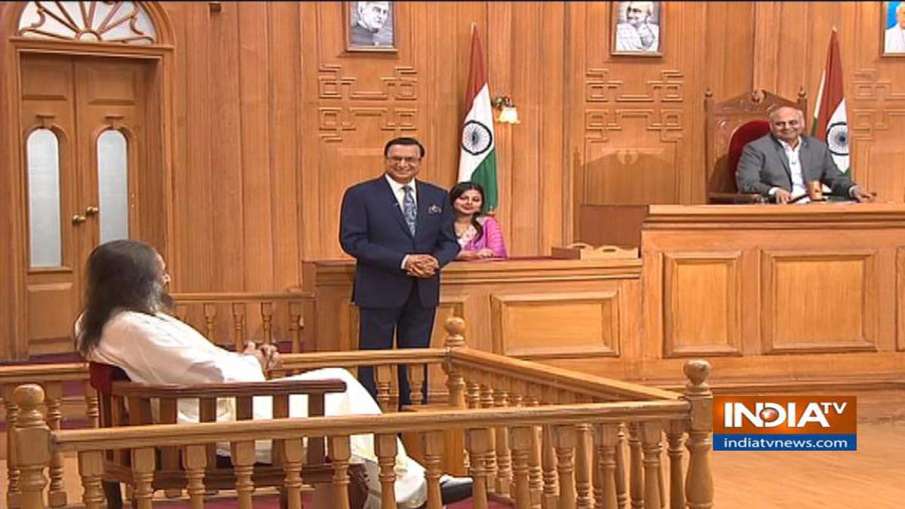 Sri Sri Ravi Shankar in Aap Ki Adalat Sri Sri Ravi Shankar in Aap Ki Adalat- India TV Hindi