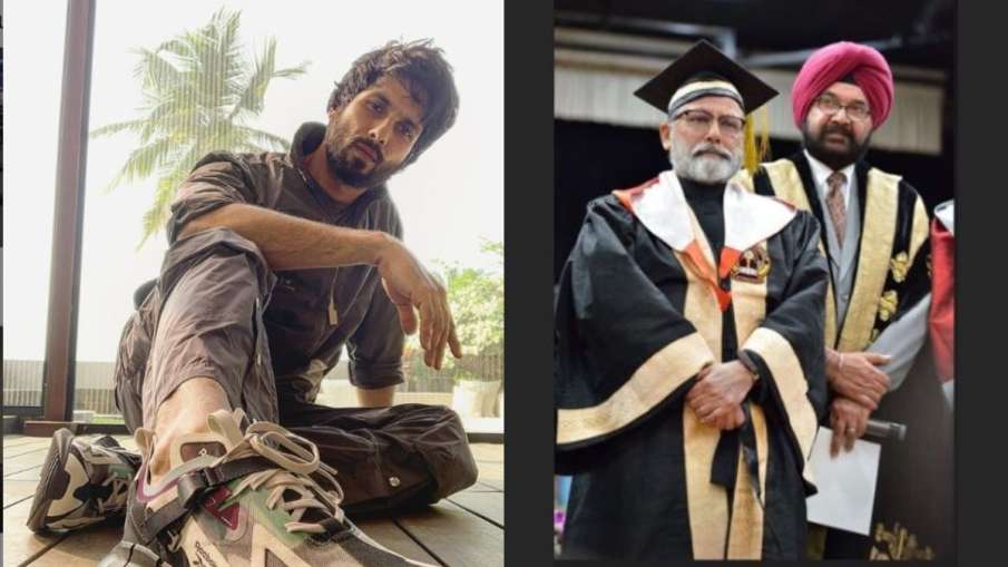 shahid kapoor with father pankaj kapoor shahid kapoor with father pankaj kapoor- India TV Hindi