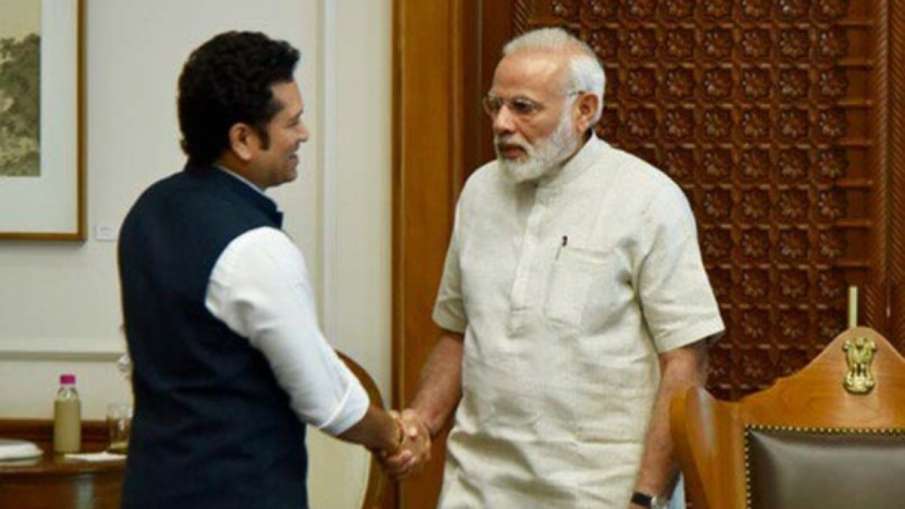 Sachin Tendulkar and PM Modi Sachin Tendulkar and PM Modi- India TV Hindi