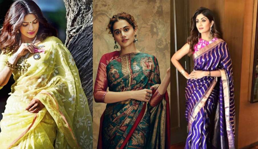 नेशनल हैंडलूम डे पर प्रियंका चोपड़ा, तापसी सहित इन बॉलीवुड एक्ट्रेसेस ने साड़ी में बिखेंरे जलवे नेशनल हैंडलूम डे पर प्रियंका चोपड़ा, तापसी सहित इन बॉलीवुड एक्ट्रेसेस ने साड़ी में बिखेंरे जलवे- India TV Hindi