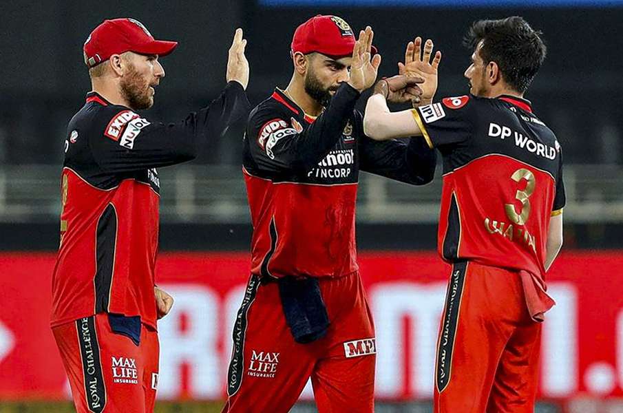 Virat Kohli Yuzvendra Chahal Devdutt Padikkal AB De Villiars SRH vs RCB Virat Kohli Yuzvendra Chahal Devdutt Padikkal AB De Villiars SRH vs RCB- India TV Hindi
