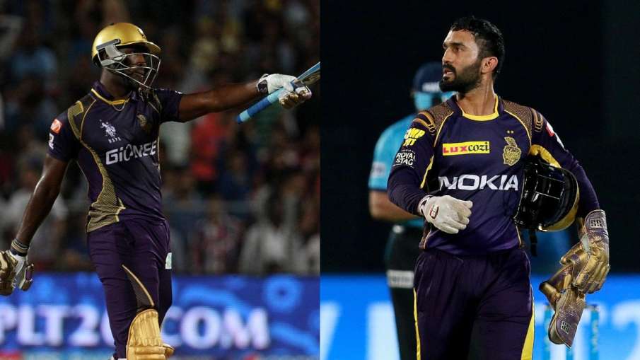 Andre Russell and Dinesh Karthik Andre Russell and Dinesh Karthik- India TV Hindi