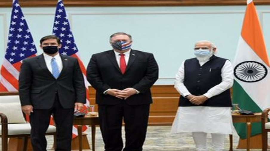Pompeo, Asper Meet PM Modi After 2+2 Dialogue Pompeo, Asper Meet PM Modi After 2+2 Dialogue- India TV Hindi