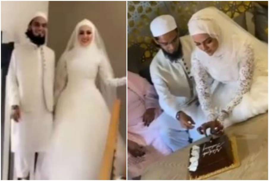 Maulana Mufti Anas and Sana Khan Maulana Mufti Anas and Sana Khan- India TV Hindi