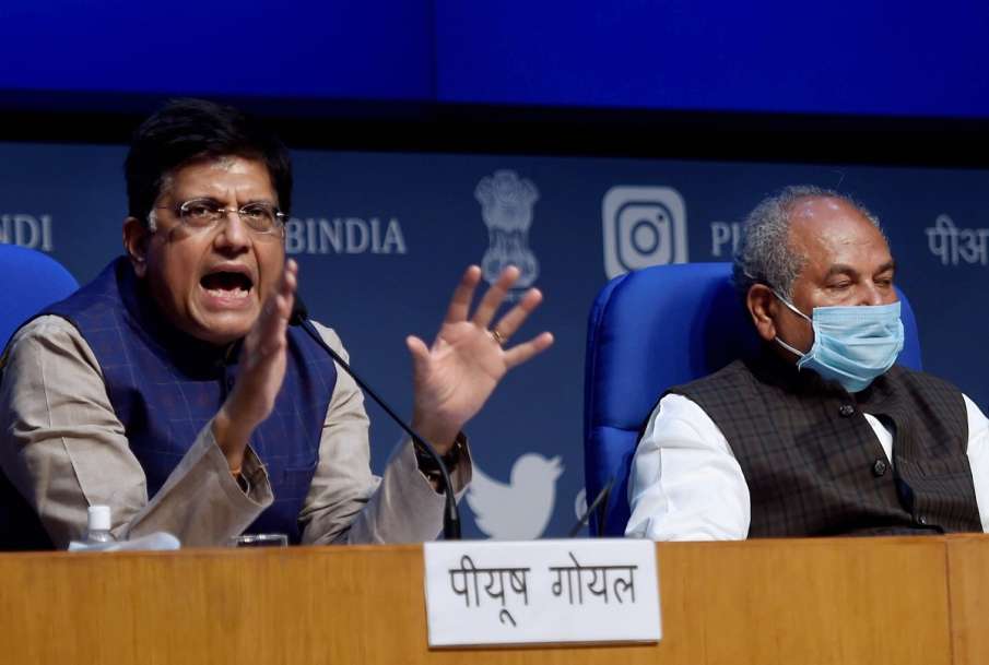 Who is behind farmers' protest? Tomar, Goyal ask media to investigate Who is behind farmers' protest? Tomar, Goyal ask media to investigate- India TV Hindi