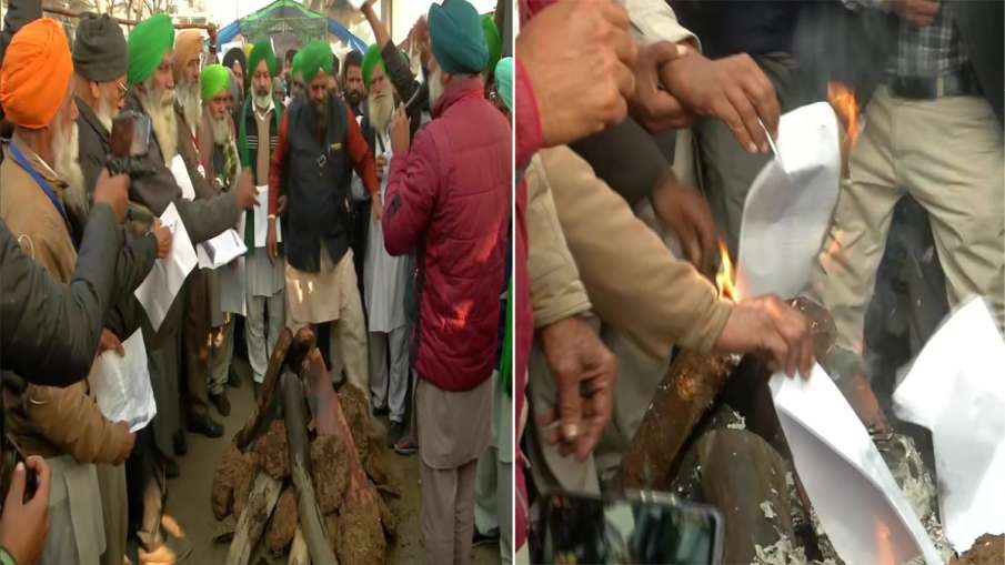 लोहड़ी के अवसर पर किसानों ने जलाई तीनों कृषि कानूनों की प्रतियां, दर्ज कराया अपना विरोध लोहड़ी के अवसर पर किसानों ने जलाई तीनों कृषि कानूनों की प्रतियां, दर्ज कराया अपना विरोध- India TV Hindi