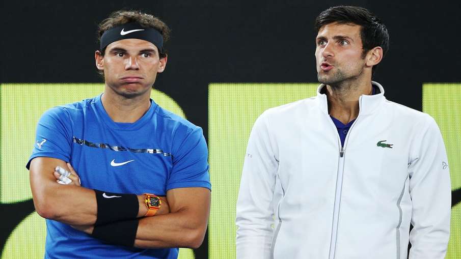 Djokovic, Nadal, Novak Djokovic, Rafael Nadal, Ken Rosewall Arena Djokovic, Nadal, Novak Djokovic, Rafael Nadal, Ken Rosewall Arena- India TV Hindi