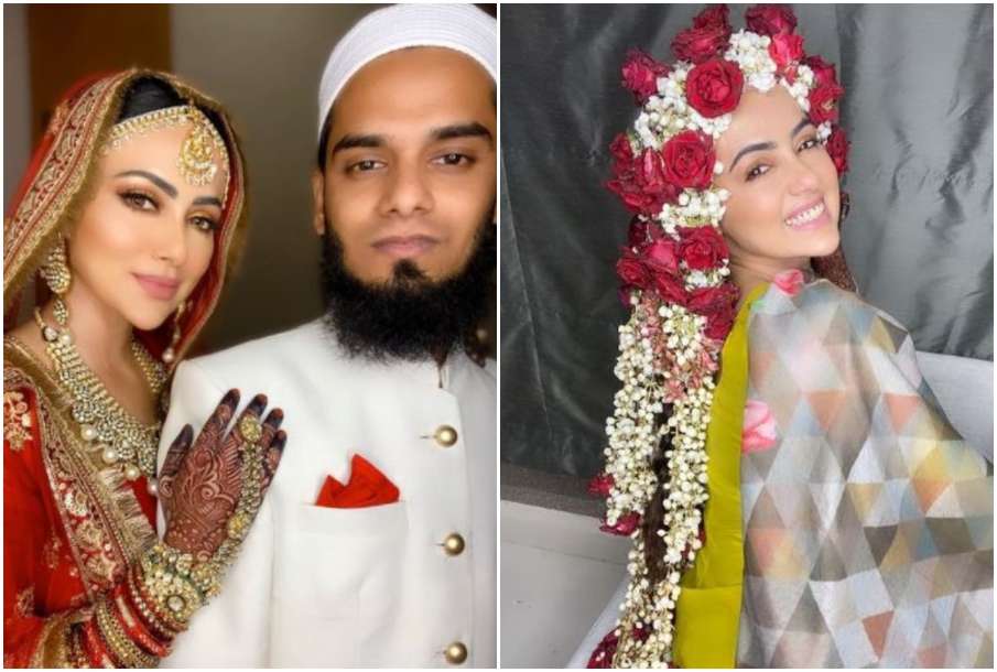 Sana Khan with husband Sana Khan with husband - India TV Hindi