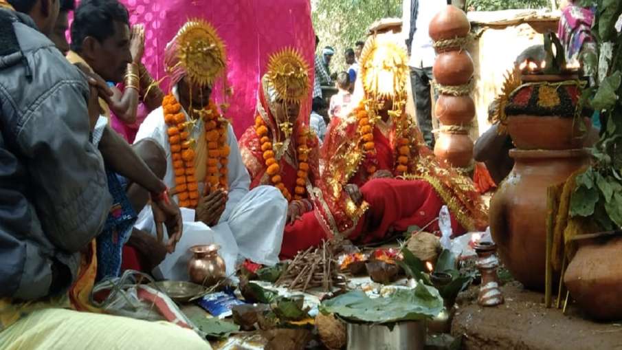 groom married with two brides in bastar jagdalpur watch viral video अनोखी शादी! एक लड़के ने लिए दो groom married with two brides in bastar jagdalpur watch viral video अनोखी शादी! एक लड़के ने लिए दो - India TV Hindi