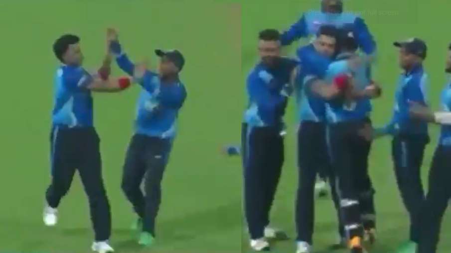 After 7 years, Sreesanth landed on the field, after taking the first wicket, celebrate something lik After 7 years, Sreesanth landed on the field, after taking the first wicket, celebrate something lik- India TV Hindi