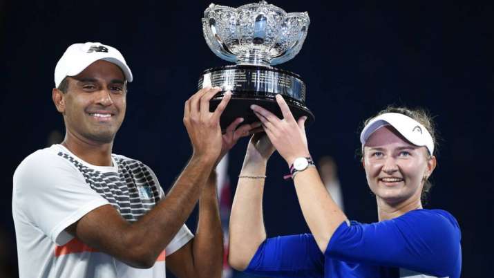 Australian Open 2021: Barbora Krejcikova, Rajeev Ram win second mixed doubles title in 3 years Australian Open 2021: Barbora Krejcikova, Rajeev Ram win second mixed doubles title in 3 years- India TV Hindi