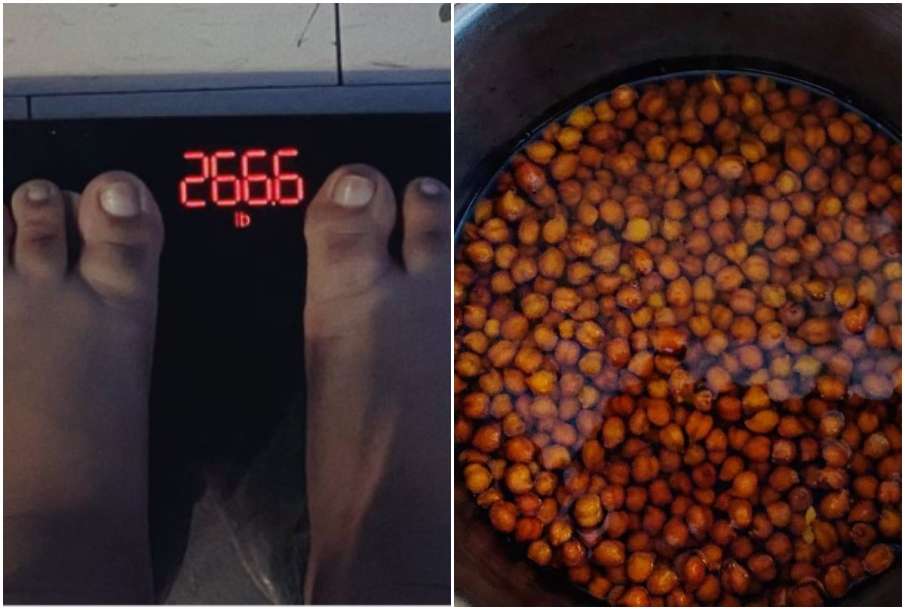 Weight machine and kala chana Weight machine and kala chana- India TV Hindi
