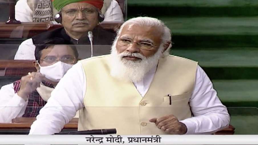 पीएम मोदी ने लोकसभा में किसान आंदोलन पर कहा- आंदोलनकारी अफवाहों के शिकार हुए पीएम मोदी ने लोकसभा में किसान आंदोलन पर कहा- आंदोलनकारी अफवाहों के शिकार हुए- India TV Hindi