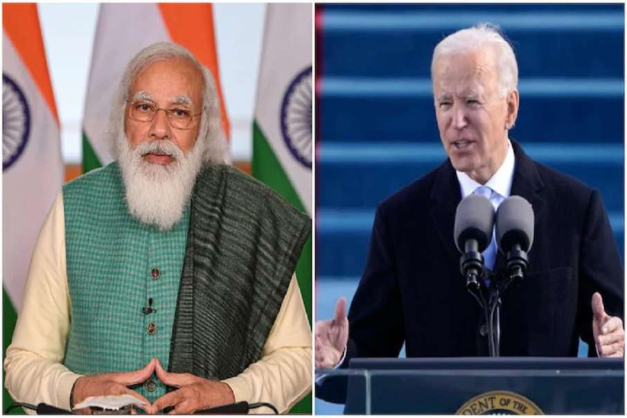 PM Narendra Modi speaks with US President Joe Biden PM Narendra Modi speaks with US President Joe Biden- India TV Hindi