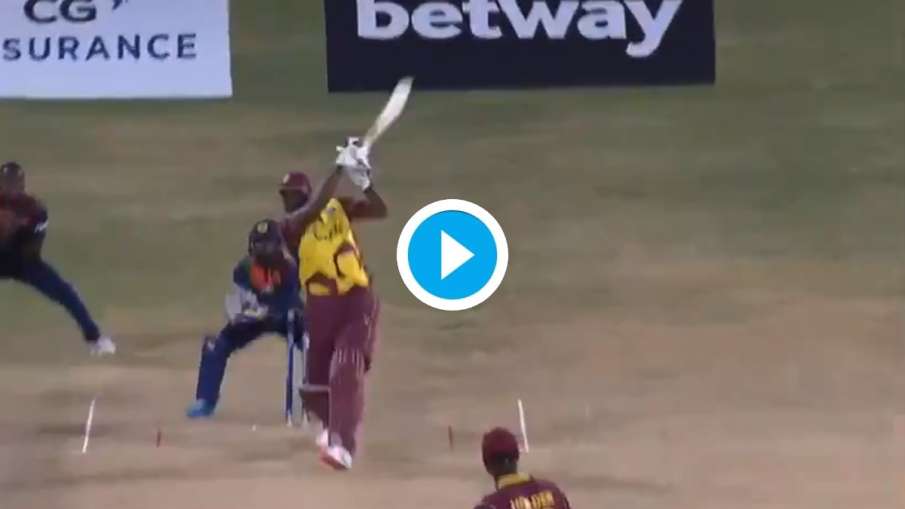 Windies captain Pollard has hit 6 sixes in successive innings of Sri Lankan spin bowler Akila Dhanan Windies captain Pollard has hit 6 sixes in successive innings of Sri Lankan spin bowler Akila Dhanan- India TV Hindi