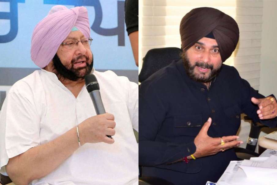 Amarinder Singh challenges Navjot Singh Sidhu to contest polls against him from Patiala Amarinder Singh challenges Navjot Singh Sidhu to contest polls against him from Patiala- India TV Hindi