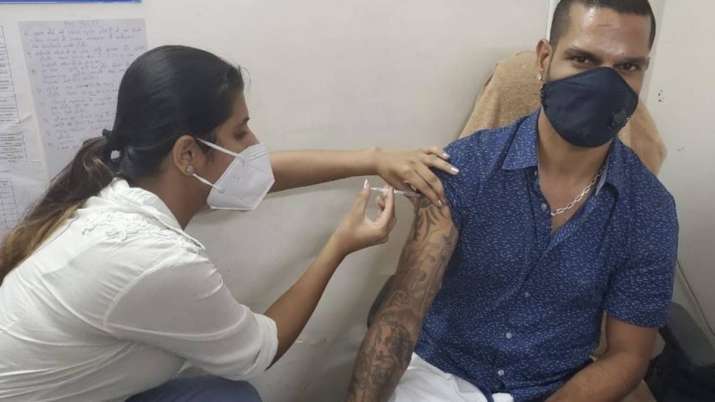 Shikhar Dhawan gets first dose of Corona vaccine, tweeted information Shikhar Dhawan gets first dose of Corona vaccine, tweeted information- India TV Hindi
