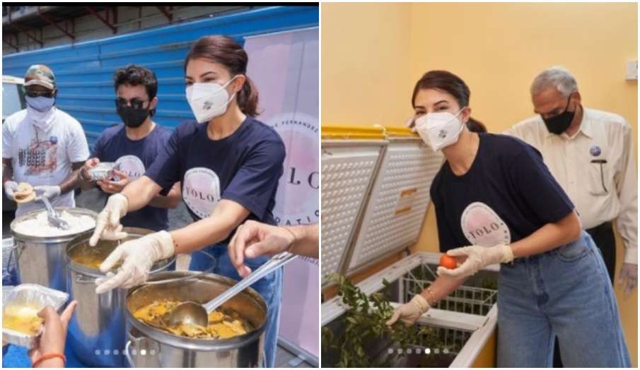 jacqueline fernandez serves meals to people jacqueline fernandez serves meals to people- India TV Hindi