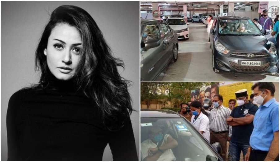 namrata shirodkar drive in vaccination namrata shirodkar drive in vaccination- India TV Hindi