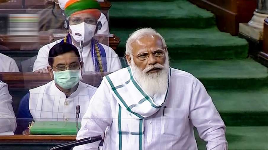 Prime Minister Narendra Modi speaks in the Lok Sabha, on the first day of the Monsoon Session of Par Prime Minister Narendra Modi speaks in the Lok Sabha, on the first day of the Monsoon Session of Par- India TV Hindi