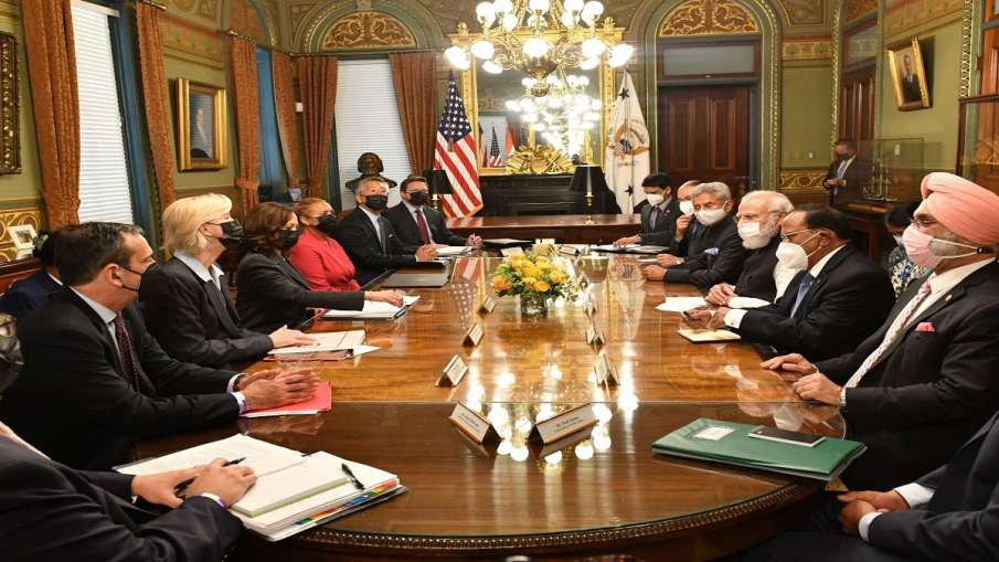 Modi US Visit: पीएम मोदी के साथ मीटिंग में कमला हैरिस ने उठाया आतंकवाद का मुद्दा, कहा-आतंकी संगठनों Modi US Visit: पीएम मोदी के साथ मीटिंग में कमला हैरिस ने उठाया आतंकवाद का मुद्दा, कहा-आतंकी संगठनों - India TV Hindi