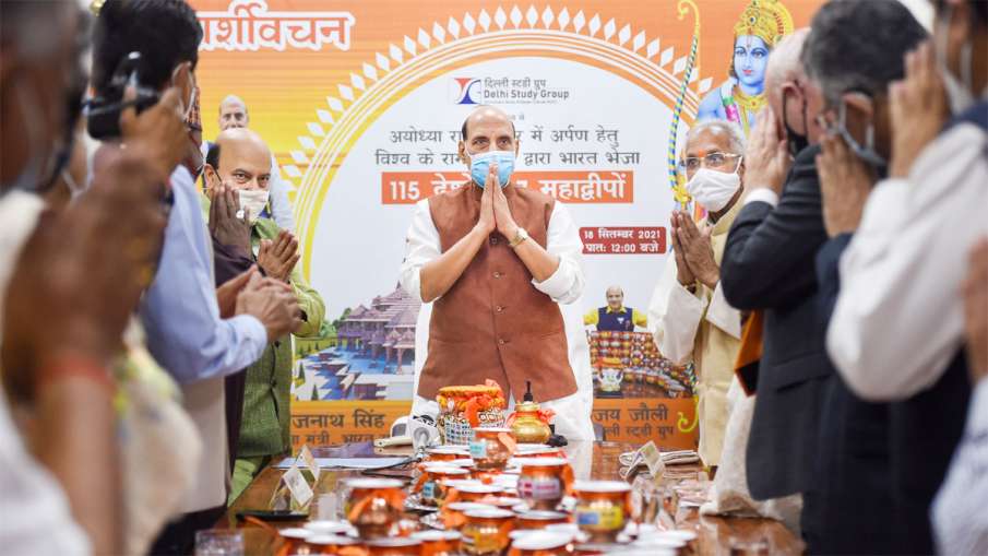 Rajnath Singh, Rajnath Singh Ram Temple, Rajnath Singh Water From 115 Countries Rajnath Singh, Rajnath Singh Ram Temple, Rajnath Singh Water From 115 Countries- India TV Hindi