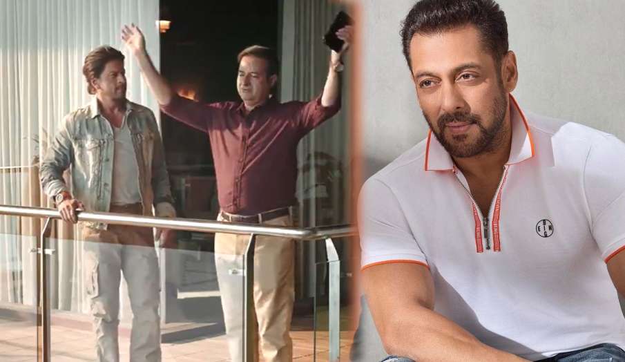 Salman Khan welcomes Shahrukh Khan on OTT watch new video Salman Khan welcomes Shahrukh Khan on OTT watch new video- India TV Hindi