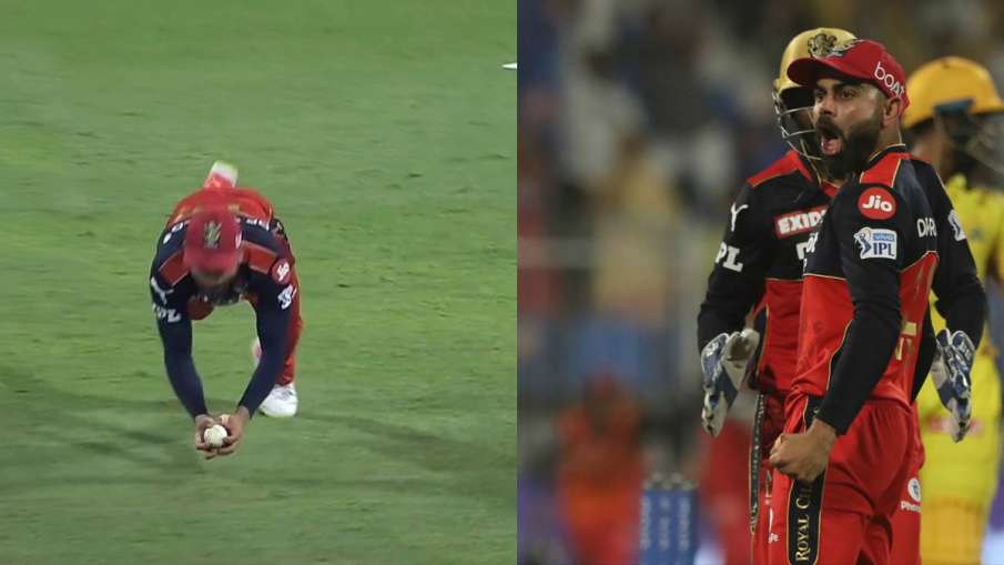 Virat Kohli surprised everyone by catching Rituraj Gaikwad's incredible catch, watch video IPL 2021 Virat Kohli surprised everyone by catching Rituraj Gaikwad's incredible catch, watch video IPL 2021- India TV Hindi