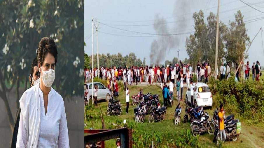 lakhimpur kheri news priyanka gandhi arrested on way to meet farmers लखीमपुर खीरी मामला: किसानों से - India TV Hindi