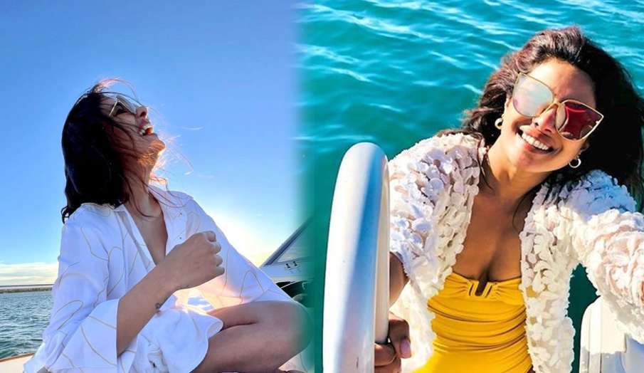 Priyanka Chopra sizzles in yellow monokini- India TV Hindi
